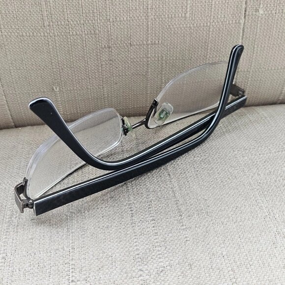 Joseph Abboud Men Eyeglasses Frame Gunmetal Half Rim Glasses 55[[18145 Eyewear - Picture 6 of 12